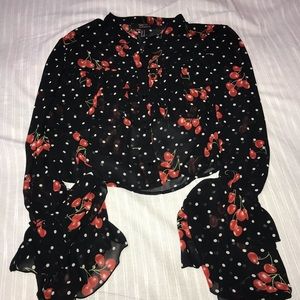 Cherry blouse top